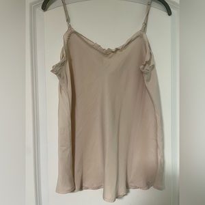 Taupe color tank looks great under a blazer